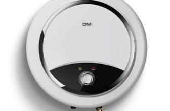 GM R1X 10L Water Heater, 5 Star | High-Efficiency Water Geyser With Quick Hot Water, Energy-Saving, and Safety Features – White
