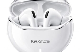 Kratos TW02 Ear Buds Wireless with 60H Playtime, Noise Isolation & Clear Calls, Bluetooth Earbuds with Voice Assistant, Ear Buds with Bluetooth V 5.3 & with Type C Fast Charging, IPX5 TWS Earphones