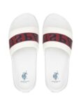 U.S. POLO ASSN. MENS HARVEY 6.0 WHITE Sliders- (UK11) (US12) (2FD24795W01)