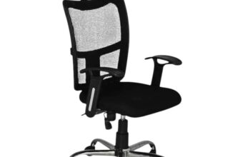 FABASIAN Ergonomic High Back Mesh Office Chair with Adjustable Headrest & Lumbar Support, Executive Computer Desk Chair with Armrests, Swivel Rolling Chair for Home Office