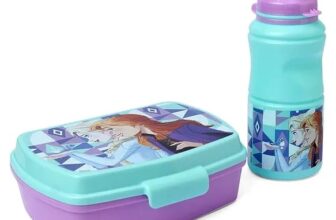 STRIDERS STOR 2PCS BTS Frozen Ice Magic Lunch Box & 420ml Water Bottle Set for Kids | Insulated School Lunch Kit | Leakproof & BPA Free | Gift Box Packaging | Ideal for School, Travel & Picnics