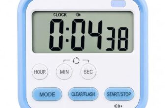 ONISWELL Digital Kitchen Timer & Stopwatch | Large LCD Display, 24-Hour Countdown Timer with Loud Alarm & Flashing Light | Magnetic Back & Retractable Stand | Study, Cooking, Baking, Office & Gym
