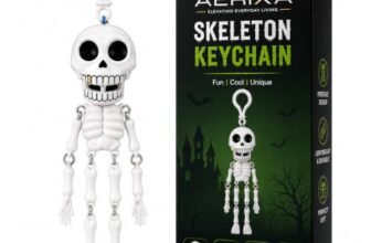 AERIXA Skeleton Keychain with Movable Limbs