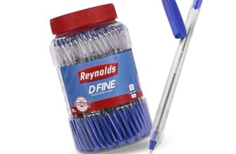 Reynolds DFINE Ball Pen SET – 70 BLUE PENS WITH COMFORTABLE GRIP |BLUE BALL PENS FOR WRITING | PEN FOR STUDENTS & OFFICE STATIONERY | 0.7 mm TIP SIZE
