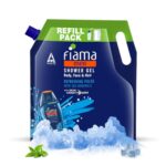 Fiama Men Body Wash Shower Gel Refreshing Pulse, 1.4L Body Wash Refill Pack for Men with Skin Conditioners & Sea Minerals for Moisturized Skin, Skin Friendly pH, For All Skin Types