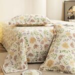 Story@Home King Size Bedsheet | Cloud Cotton Flatsheet, Off White & Yellow