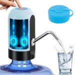 Myvision Water Dispenser for 5 Gallon Bottle, Portable USB Charging Electric Water Pump, Drinking Water Jug Pump for Home, Kitchen, Living Room, Office, Camping, Universal for 3-5 Gallon (Blue)