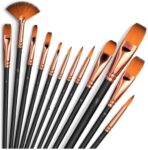 Eclet Set of 12 Professional Artist Paint Brush for Kids, Adults Fabulous for Canvas, Watercolor & Fabric – for Beginners and Professionals – Great for Water, Oil or Acrylic Painting