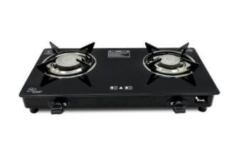 Thermador 2 Burner Roy Plain Automatic Gas Stove Toughened Glass Cooktop LPG Gas Stove for Kitchen Black