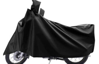 OTO2EYE Universal Bike Cover UV Protection & Dustproof Bike Body Cover for Two Wheeler Bike Scooter Scooty Activa (Black)
