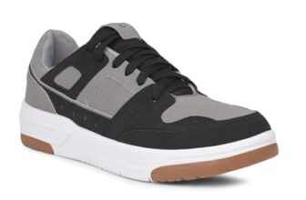 Bata Men’s Casual Lace-Up Sneakers – Grey (8Uk)