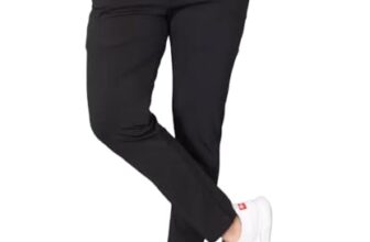 AKAJARU Men’s Black Slim Fit Formal Trouser, Casual Straight Leg Pants with Side Pockets (in, Alpha, XL, Black)