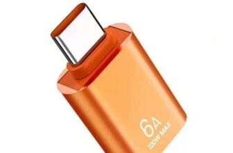 OlivLife 120W USB-C to USB Adapter 6A Fast Charge Converter, Type-C Male to USB-A Female OTG Adapter for Laptop, Tablet & Smartphone
