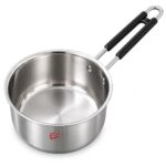 Jensons Stainless Steel Saucepan,Tea Pot, Milk Pot, with Strong Grip Handle 1.1 LTR