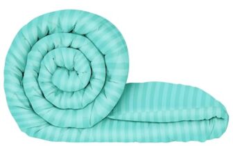 MollisHomes Single Bed Comforter 180 GSM Reversible Microfiber, Cyan Blue
