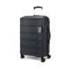 Kamiliant by American Tourister Medium Harrier Edge 8W 68 Cms Check-in (PP) Hard Sided 8 Wheels Spinner Luggage/Suitcase/Trolley Bag (Iron Grey) (Double Wheel)