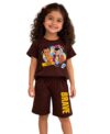 Ninos Dreams Girls Cotton Half Sleeves Chhota Bheem Printed Tshirt & Shorts Set/Summer Clothing Set/Night Suit