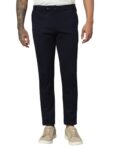 Vogaan Mens Lycra Blend Stretchable Trouser Pant Regular Fit Navy Blue