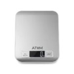 ATOM A134 Digital Kitchen Scale for Home (5 Kg) | Weight Scale for Food & Kitchen Weighing Machine | 1 g Accuracy with Tare, Multiple Weighing Modes & Overload Indicator, LCD Display, Battery Operated