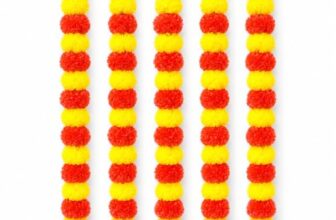 Upyog Artificial Marigold Flower Garland Strings Decorative Hanging Toran, Yellow & Orange