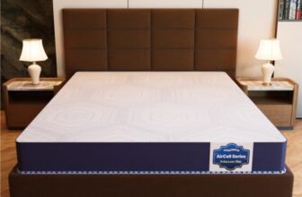 SleepyHug AirCell Ortho Luxe Plus 6 inch Orthopedic Mattress CoolFlow Memory Foam Mattress with Honeycomb Grid Perfect for Queen size Bed, for Back Pain Relief Firm yet Soft, Removable Cover (78x60x6)