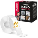 AIPL Sunjet Double Sided Heavy Duty Nano Tape- Strong Adhesive,Residue-Free, Multi-Functional Reusable Gel Tape,for Home & Office Use -Washable Reusable Strong Sticky Strips Grip Tape- 3 Mtr (1 Roll)