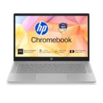 HP Chromebook 14, MediaTek Kompanio 540 (4GB LPDDR5, 128GB UFS) HD, Touch, Anti-Glare, Micro-Edge, 14”/35.6cm, ChromeOS, 100GB Google One(1yr),Modern gray,1.35kg, nm0006MU, HD Camera w/shutter Laptop