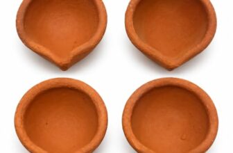 Shreeji Creations Clay Diya|Traditional Clay Diya|Pack of 4