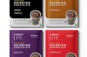Cocosutra LITE Sugar Free Drinking Chocolate Sachets, 4 x 20g