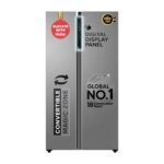 Haier 596 L 3 Star Frost Free Expert Inverter 2-Door Side by Side Refrigerator (HES-690SS, Shiny Silver, Magic Convertible, Deo Fresh Technology, 2026 Model)