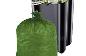 VIHAMART [Pack Of 1] Biodegradable Garbage Bags [ Small Size 17 * 19 inch ] Dustbin Bags For Wet And Dry Waste [30 Pieces Per Roll] (Green Colour)