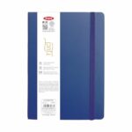 Anupam Fluct A5 Hard Bound Journal | 160 Pages | 80gsm | Matte Finish PVC Cover Aesthetic Diary | pH Neutral & Acid Free Ruled Paper | Matching Elastic Lock | Good For Journaling, Offices (Blue)