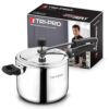 TriPro Triply Stainless Steel 5 Litres Inner Lid Pressure Cooker, Bakelite Safe Grip Handle, Healthy Cooking, Even and Faster Heat Distribution, Easy to Clean – Induction and Gas Stove Ready