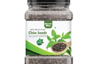 Marwarbites Chia Seeds 1kg | Premium Quality Natural Chia Seeds | Rich in Dietary Fibre | Ideal for Smoothies, Oats, Yogurt & Chia Pudding | Healthy Breakfast & Daily Nutrition
