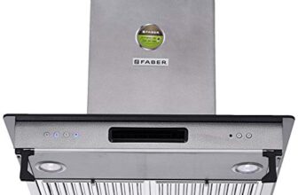 Faber 60 cm 1000 m³/hr Straight Glass Kitchen Chimney (HOOD 3N1 AEROSTATION GLAMOUR FT AS LTW60, 2 Baffle Filters, Antique Silver)
