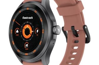 Fastrack VOX Pro Smart Watch with Offline Voice Commands,to-Do List, Rotary Crown, 1.38” TFT Display, BT Calling, 24/7 Health Suite, SpO2, HRM, Sleep Tracking, IP68 Water Resistant – Deep Salmon