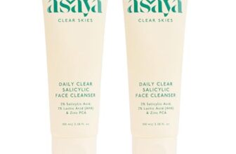 Asaya Daily Clear 2% Salicylic Acid Face Wash Cleanser I for Oily and Acne Prone Skin I With Lactic Acid & Zinc PCA I Treats Active Acne | Unclogs Pores | Controls Oil -100ml Each (Pack of 2)