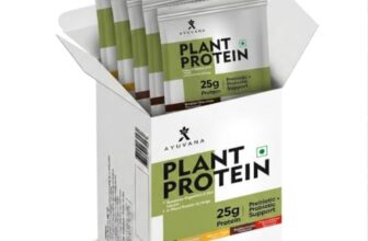Ayuvana Plant Protein Powder – Assorted Flavours | Plant-Based Protein Supplement for Muscle Recovery, Endurance & Stamina Support | 25g Protein per Serving | – Pack of 5