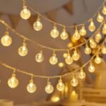 Desidiya® 14 LED Crystal Ball String LED Diwali Lights for Decoration for Home 4 Mtr Warm White Waterproof Decorative Lights for Festival, Birthday, Wedding, Party for Home, Patio, Lawn, Restaurants