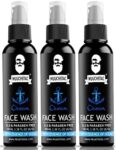 Muuchstac Ocean Face Wash for Men | Fight Acne & Pimples, Brighten Skin, Clears Dirt, Oil Control, Refreshing Feel – Multi-Action Formula (3×100 ml)