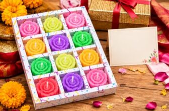 Flower Candle Set for Home Decoration | Decorative Floral Rose Candlles for Diwali, Festivals, Pooja, Birthday & Gifting | Colorful Wax Flower Candles/Pack of 12 Candles