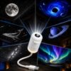 Desidiya 2-in-1 Galaxy Projector Night Light, USB Portable Starry Sky Night Light Projector for Bedroom, Mini LED Nightlight Wall Lamp for Kids & Adults, Dreamy Ceiling Decor (6-Slide)