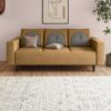 Interio by Godrej Cresco 3-Seater Fabric Sofa | 3-Year Warranty, Solid Wood, Camel and Taupe