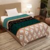 Story@Home Premium Plush Summer Double Bed Dohar/AC Blanket – Teal & Black | Geometric, 300 GSM Reversible Lightweight Cozy Soft for Bed, Sofa, Couch, Travel & Camping | 220×240 cm