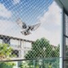 BENAVJI Bird Net for Balconies | Pigeon Net Anti Bird and Monkey Heavy Duty UV Stabilized HDPE Mesh with Installation kit White Color Size 10FTX12FT