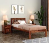 Ferrovilla Orus Double Size Sheesham Wood Bed for Bedroom (48×78) with 2 Years Warranty | Office Furniture | Living Room Cot | Wooden Bed | Daybed |Traditional Beds | Bedroom Furniture |