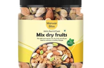 MarwarBites Premium Mix Dry Fruits 1kg |Mixed Almonds, Cashews, Pistachios, Raisins, Apricots, Black Raisins | Assorted Crunchy Trail Mix for Snacking & Gifting