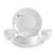 CELLO Lush Fiesta Dazzle Series Opalware Dinner Set of 13 Pieces for Family of 2 | Bone-Ash Free & Leadfree Opal Glass, Microwave & Dishwasher Safe, Plates & Bowls Crockery Set for Dining & Gifting