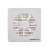 Amazon Basics Axial 6” Fan | 22W | 7 Blades | 135 mm Sweep | 7.5 dB Low Noise | Window Mount | Wall Switch Control | White Plastic Body