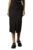 High Star Women Solid Mid Length Slim Casual Skirts Black